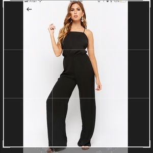 Crisscross wide leg jumpsuit